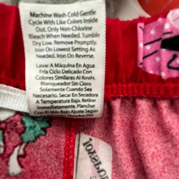 Women 3x Pajama Pant Red Recycled Poly Holiday Cat Dog Cozy Lounge Comfort Soft - Picture 7 of 10